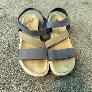 ECCO Women's Flowt Flat Sandal in Misty, 39 EU